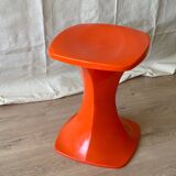 Orange plastic Tam-Tam stool