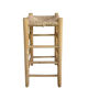 Wooden and straw stool