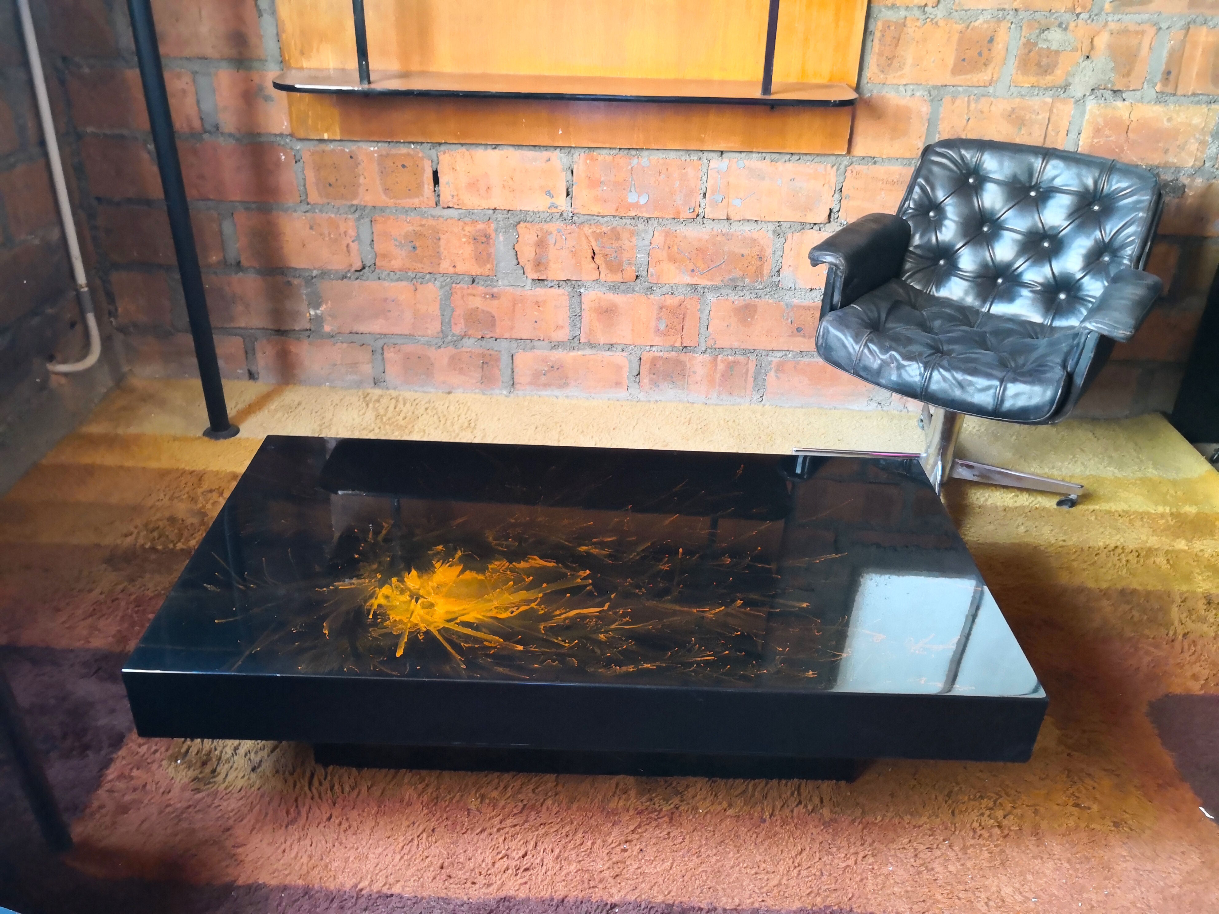 Vintage coffee table signed