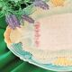 Rare and exquisite oval asparagus dish in Barbotine earthenware (majolica).