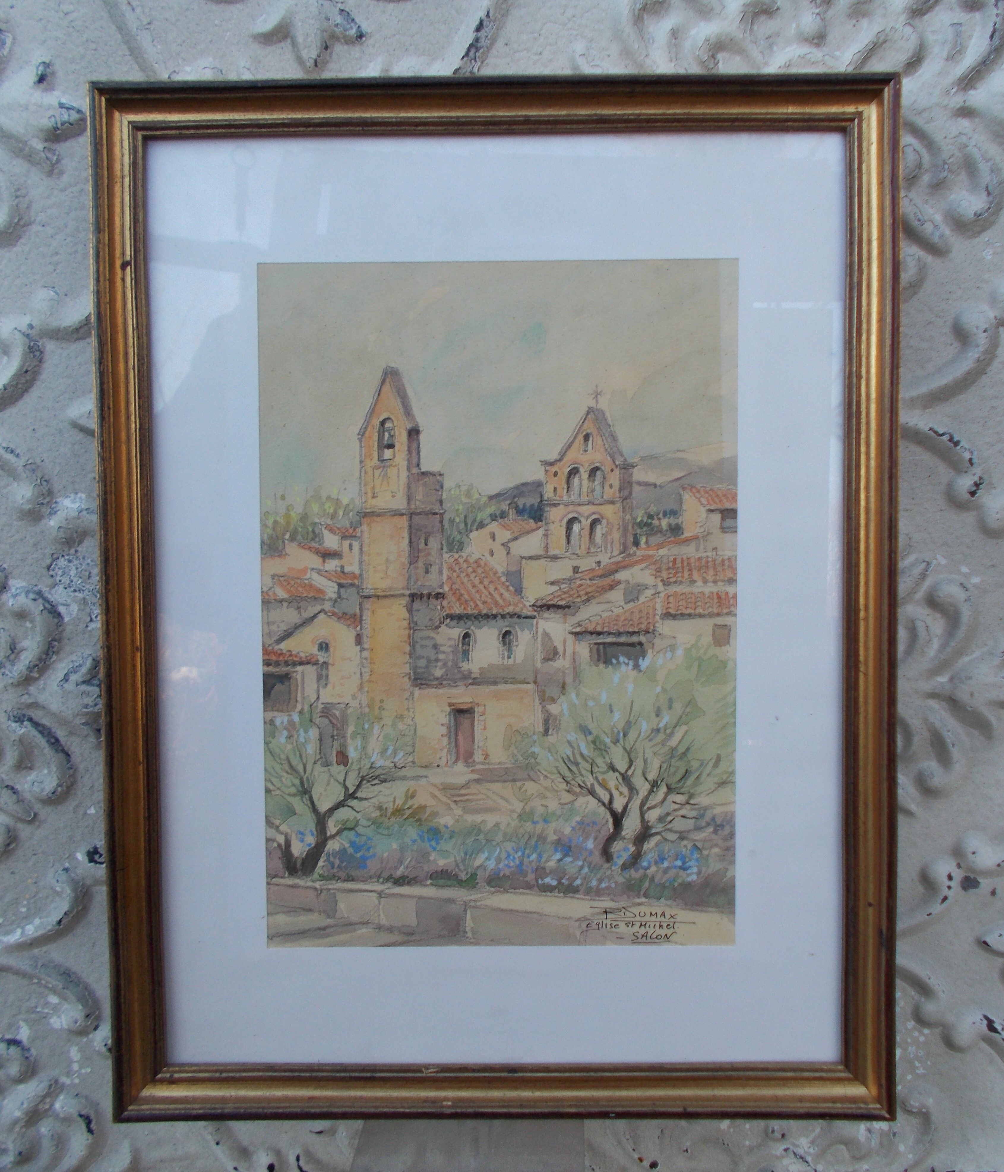 Salon de Provence Aquarelle Eglise St Michel Roger Dumax