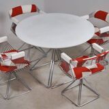 Ensemble table à manger et chaises pivotantes Rudi Verelst pour Novalux