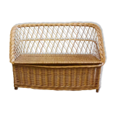 1960 rattan chest bench