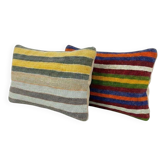 Set of 2 vintage kilim cushion covers 41x61 cm