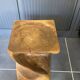Stool no. 1 in solid raw walnut wood, carved from the mass, 1970.