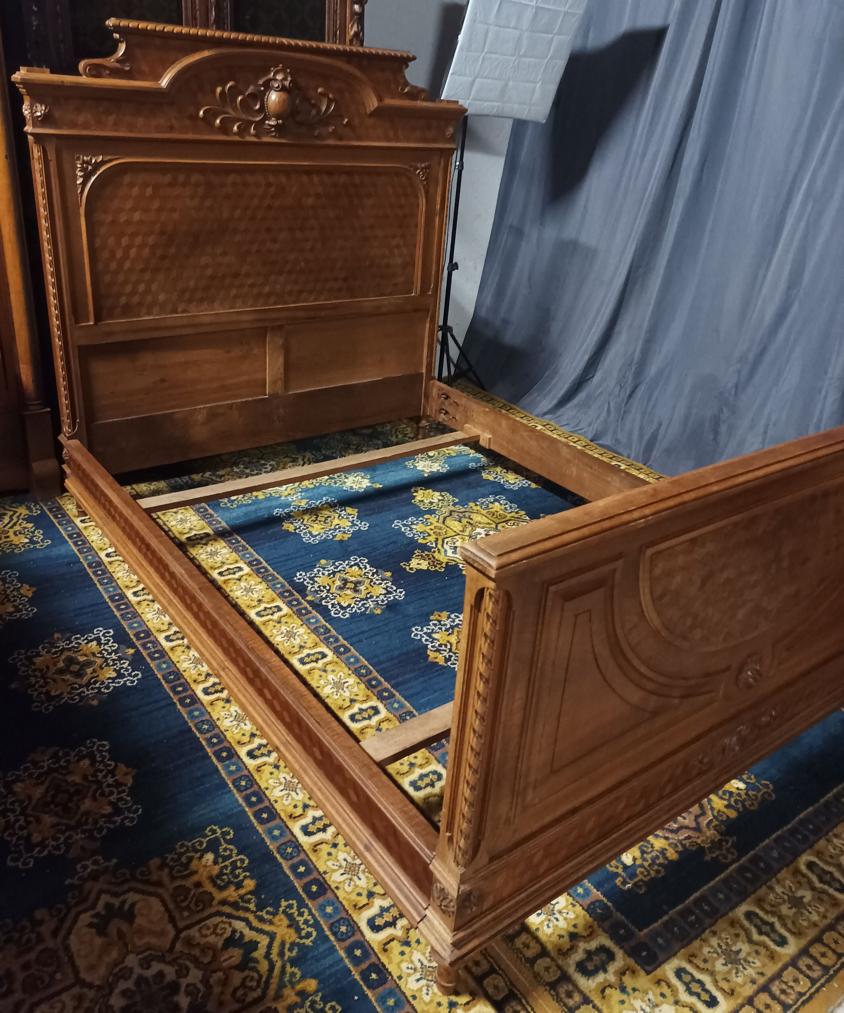 Louis XVI walnut bed