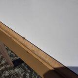 Table vintage 200x90 à pieds asymétriques, design néerlandais Hennie de Jong années 1980