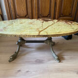 Marbled glass coffee table