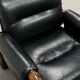 Brazilian Modernist Armchair in Black Leather and Solid Wood, 1970s