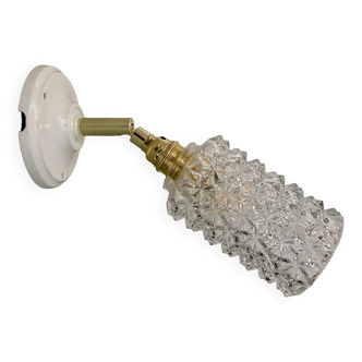 Vintage glass tulip wall light