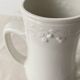 Coffee pot / teapot Sarreguemines France in white earthenware.
