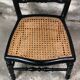 Children's chair Napoleon III period in blackened and canned wood