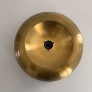 Flush-mounted disc-shaped brass fixture from the mid-century, 1960, Italy.