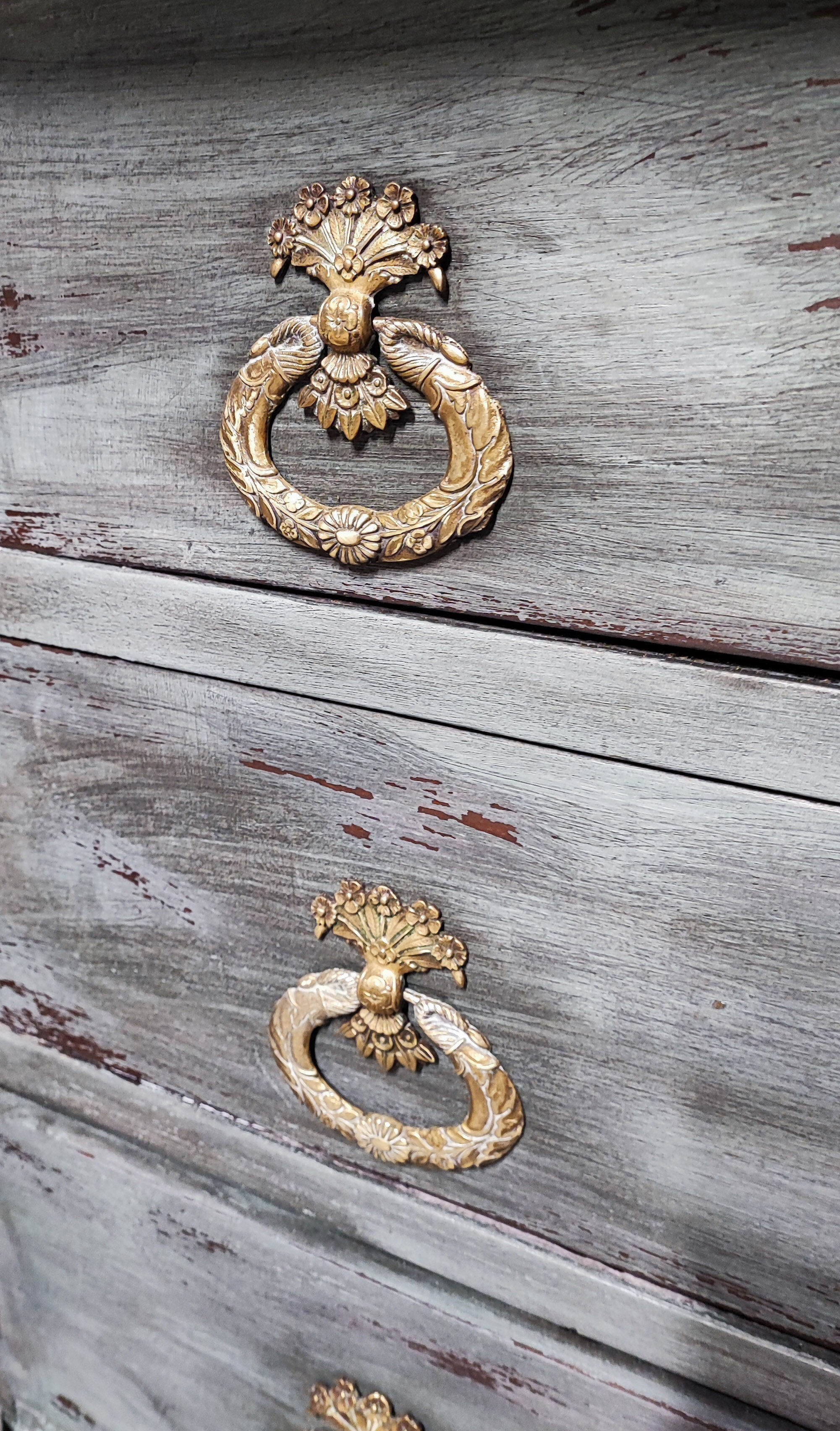 Chest of drawers Empire patina Shabby Chic XIXth