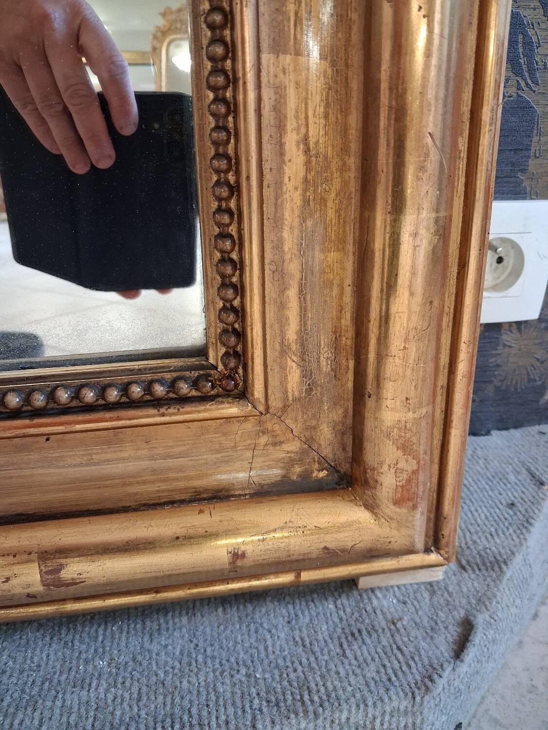 Louis Philippe period mirror 164 x 109