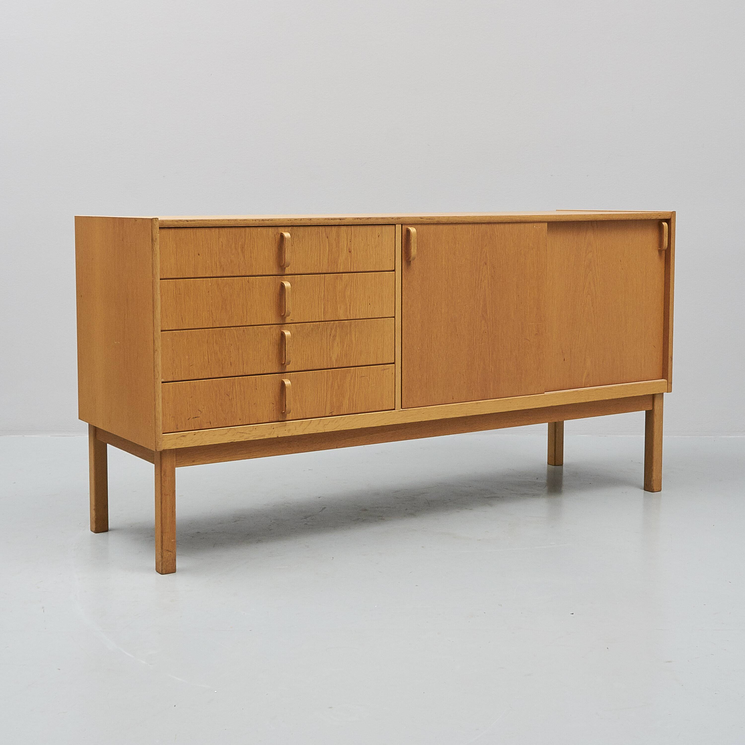 Oak buffet stamped Bodafors, Bertil Fridhagen, Sweden, 1963