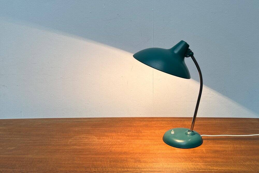 German green table lamp 6786 from the mid-century by Christian Dell for Kaiser Idell, 1960s.