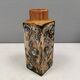 Beautiful square vase with incredible decorations, danish 1980s