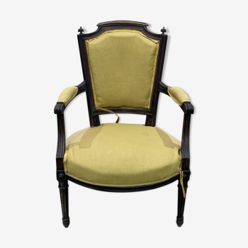 Fauteuil de style Louis XVI en hêtre fin XIXème