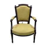 Fauteuil de style Louis XVI en hêtre fin XIXème