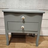 Blue-grey bedside table