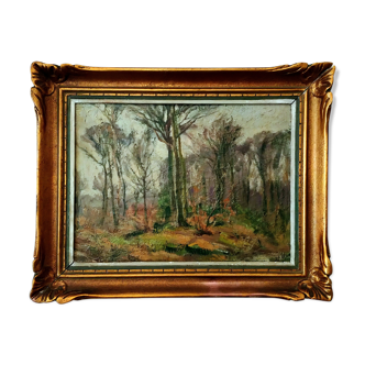 Double-sided painting signed jean-louis minne 1876-1951