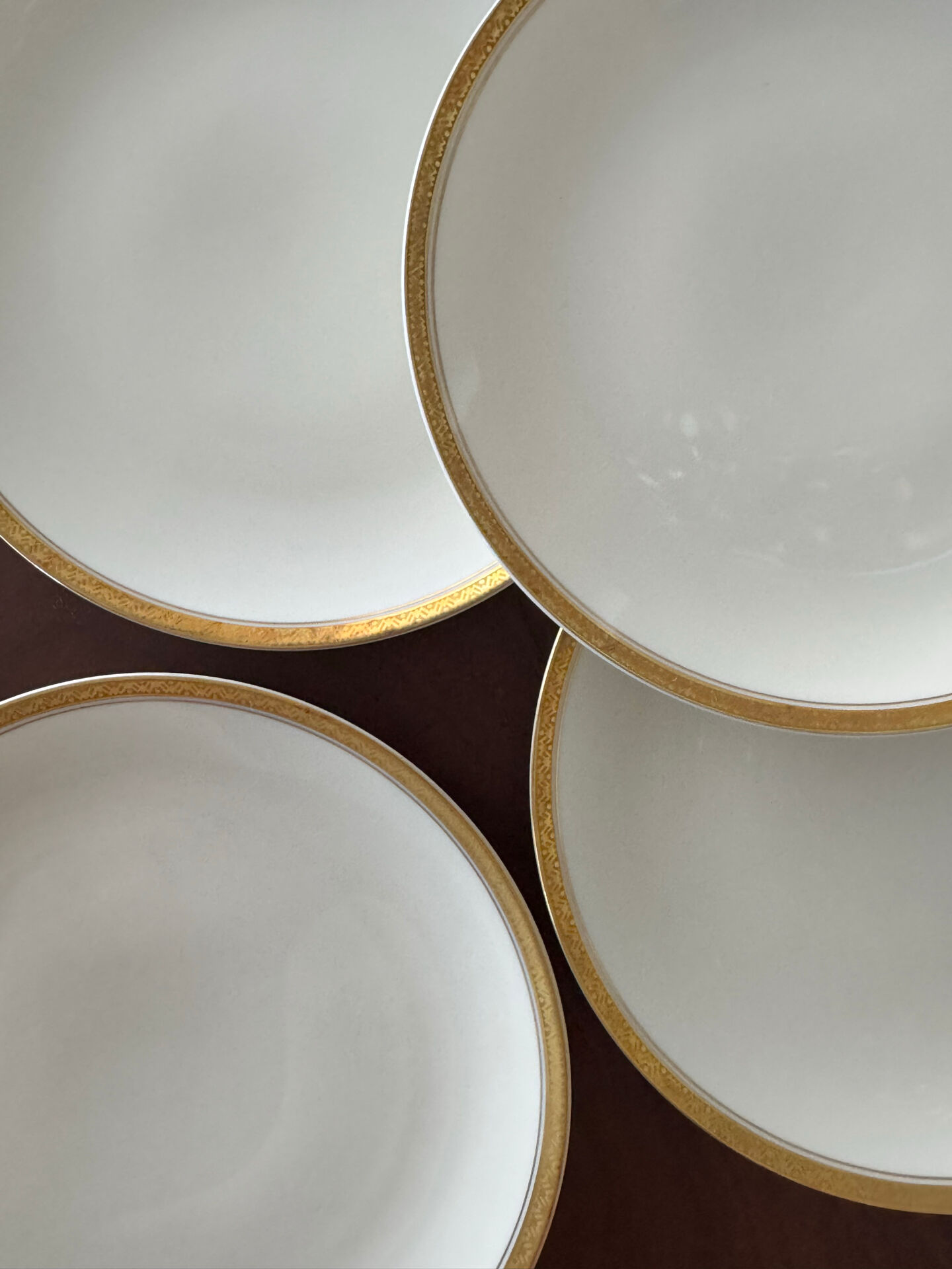 Set of 4 Krautheim for Richard Ginori Porcelain Dessert Plates