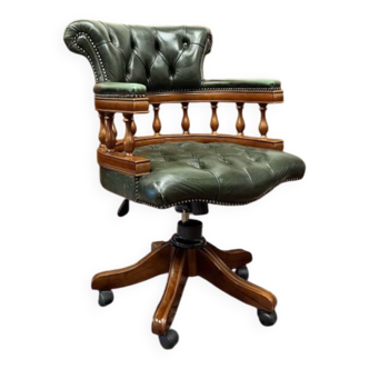 Green English Chesterfield Office Chair