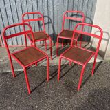 Set de 4 chaises Tolix bar bistrot
