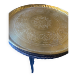 Table basse fonte laiton doré orientale