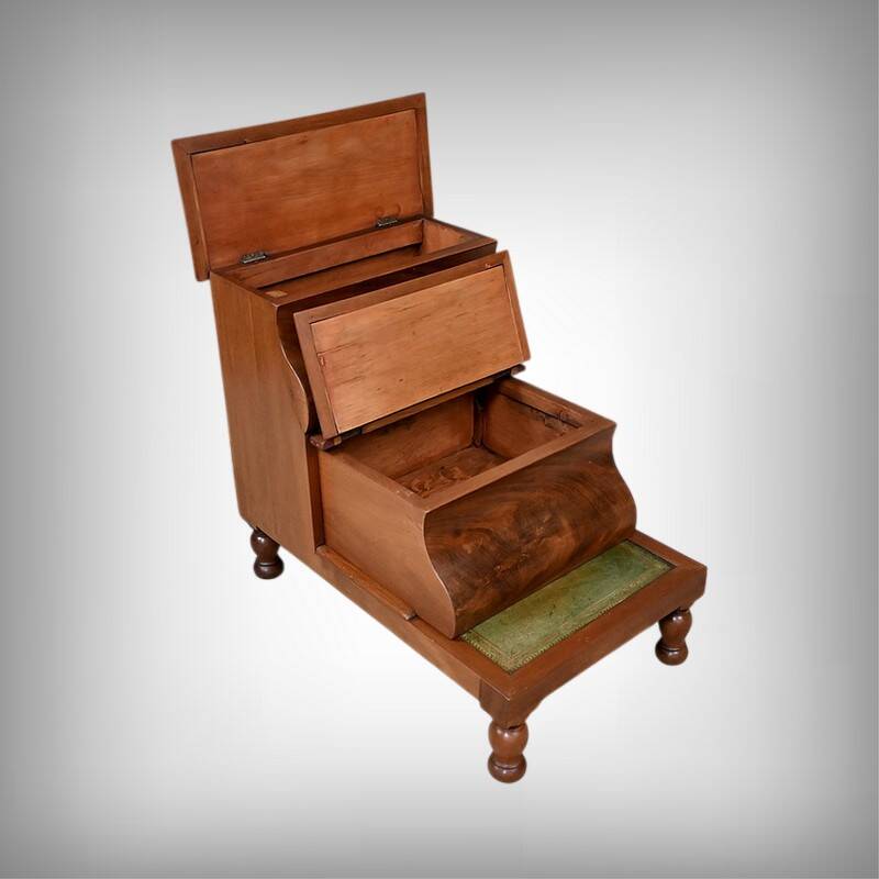 Victorian Library Step Stool in Mahogany, England – 2nd half of the 19th century