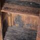 Antique wooden cabinet with 1 door, storage unit, bonnetière, kitchen furniture.