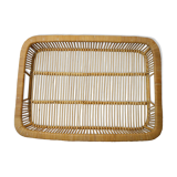 Vintage rattan tray
