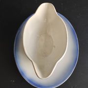 French vintage sauce boat, Digoin Sarreguemines