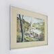 Original watercolor by Carani church in the mountains. Signed