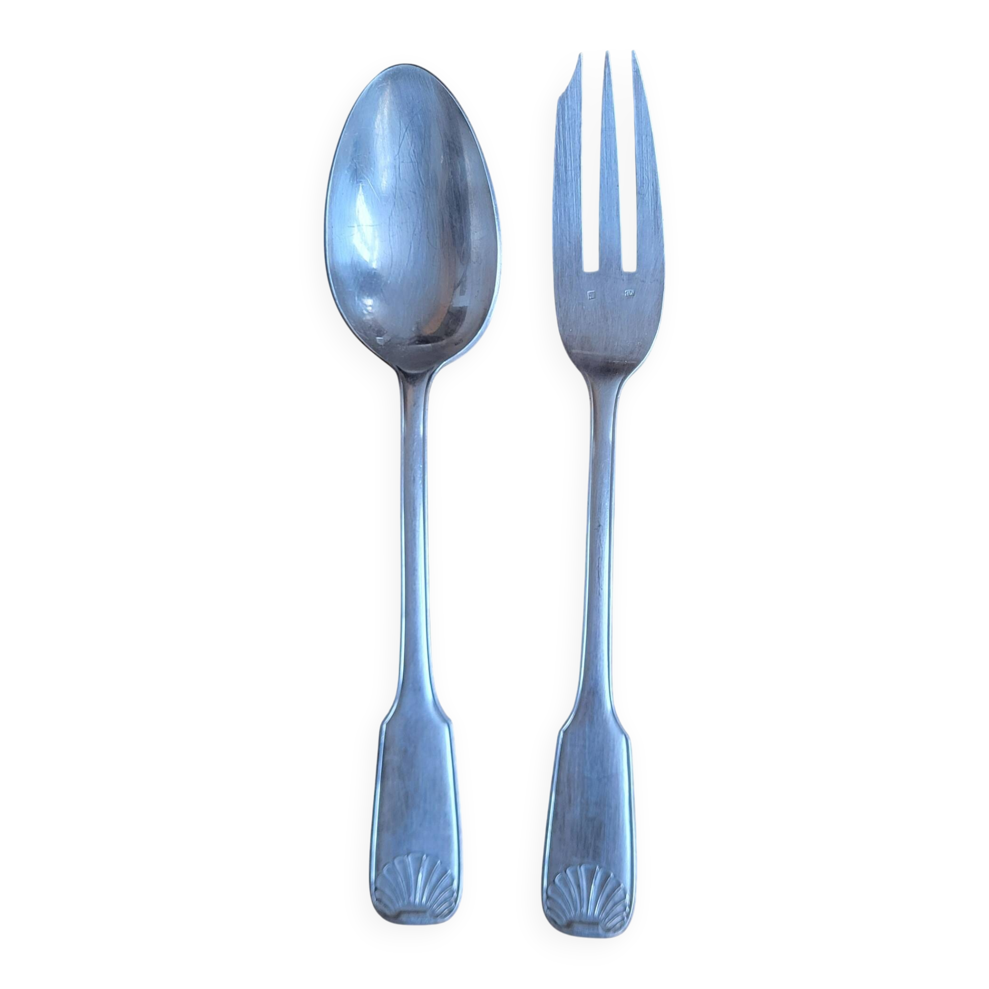 Silver-plated metal serving cutlery