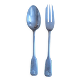Silver-plated metal serving cutlery