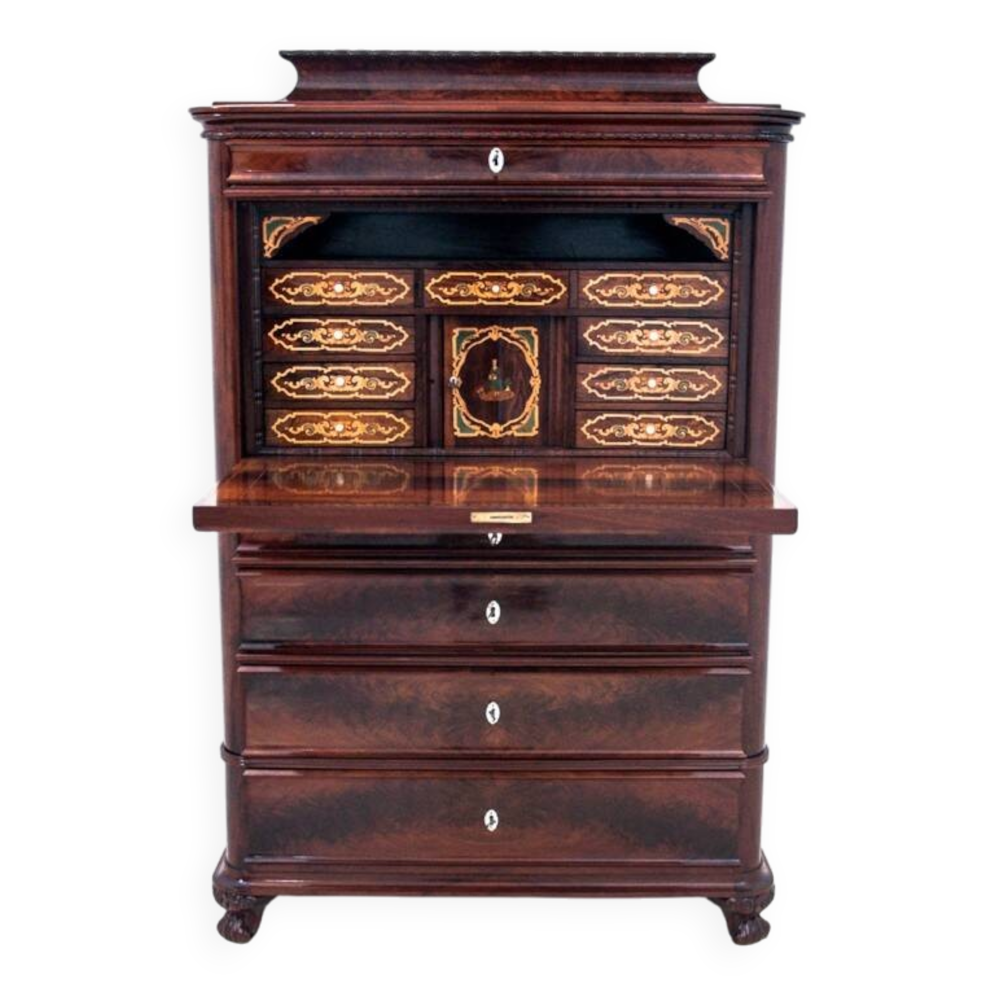 Ancient secretary, Northern Europe, circa 1860.