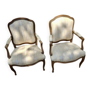 Paire de fauteuils style