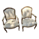 Paire de fauteuils style Louis XV