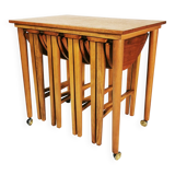 Set of Mid Century tables, designed by P. Hundevad, Novy domov, Czechoslovakia, 1960s.