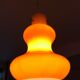 Suspension scandinave années 60 en opaline orange
