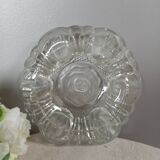 Ashtray thick glass flower pattern, art nouveau style