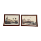 Set of two marine engravings