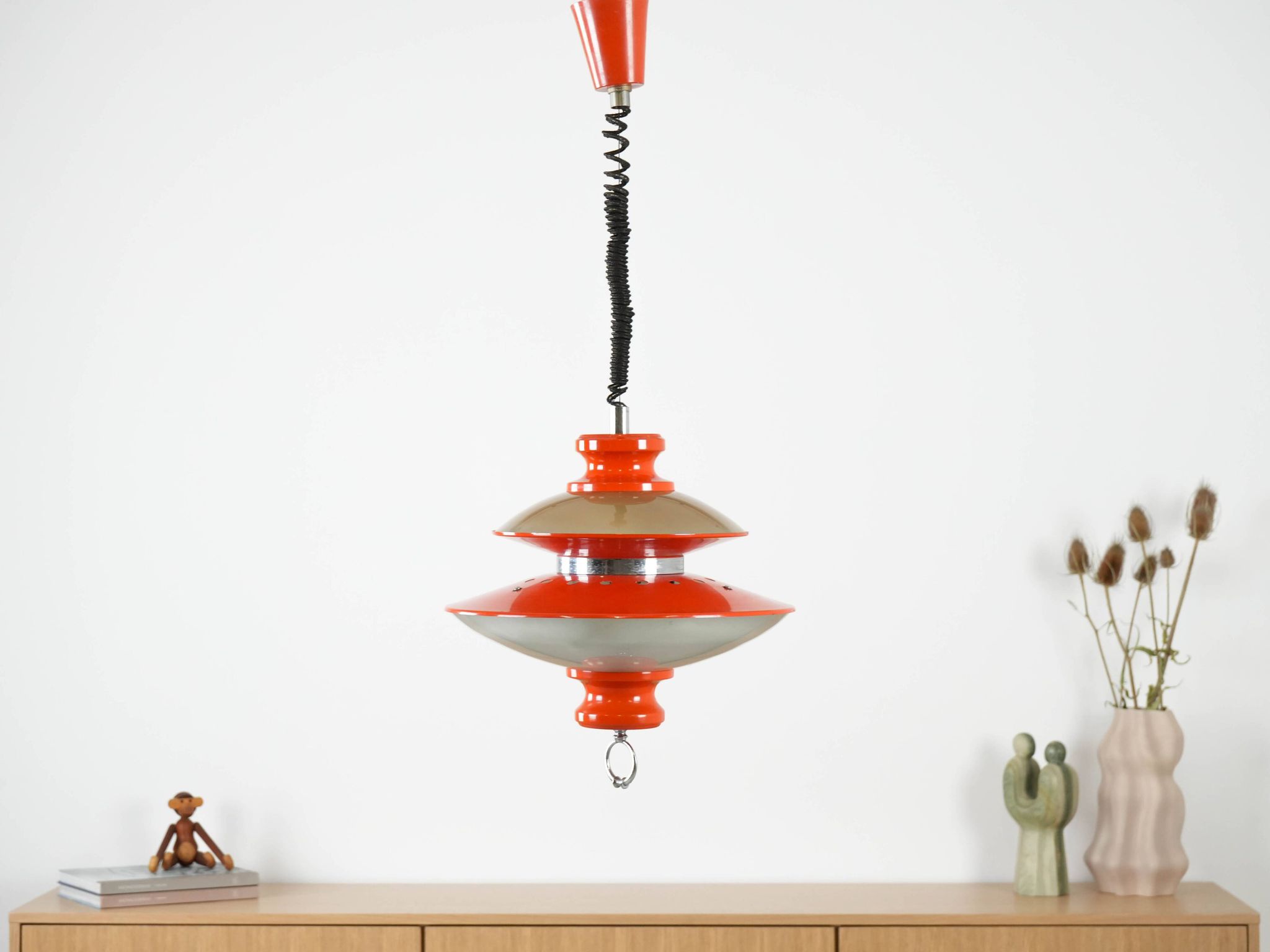 Pendant lamp, Italian design, 1970s, manufactured in Italy