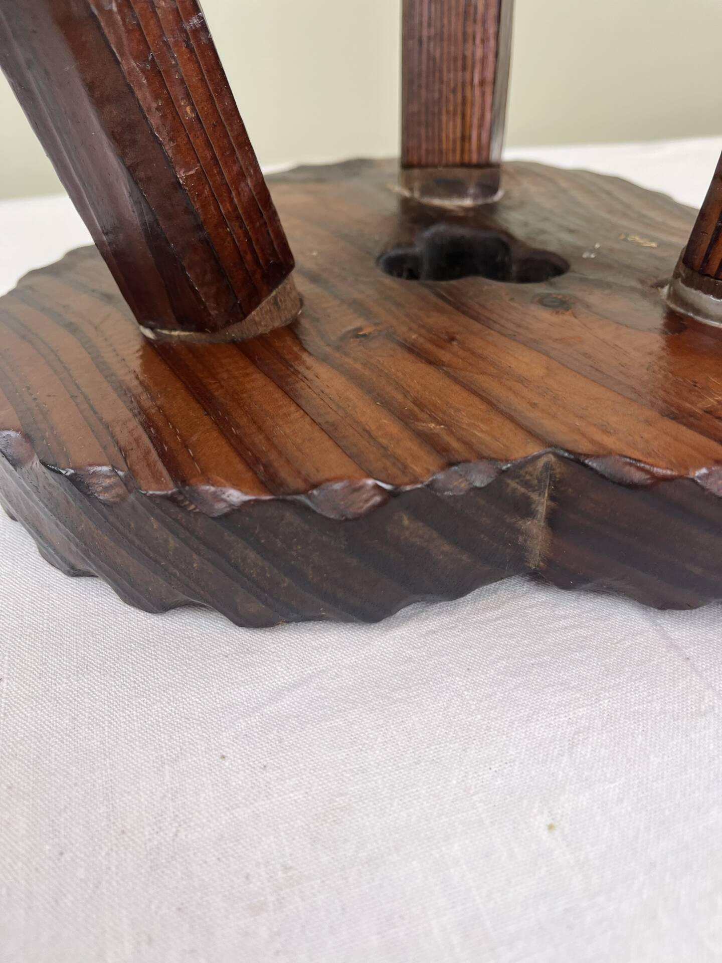 Brutalist tripod stool