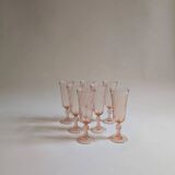 Rosaline flutes, Arcoroc France, 1970s/1980s