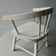 Wooden children's chair, white patina, 60s
