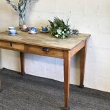 Old farm in light oak table