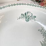 Vintage hollow dish French Terre de Fer St Amand TRIANON cherub motif 19th century